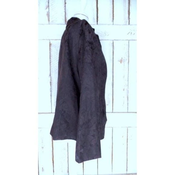 90s vintage dark brown brocade floral tapestry blazer/brown tapestry jacket - Picture 4 of 6